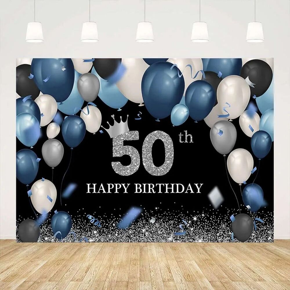 50th Birthday Photography Backdrop 7x5 NEW